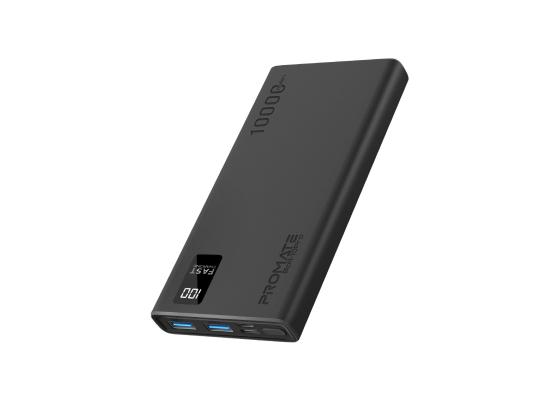 Promate Bolt-10Pro Super-Slim Power Bank 10W USB-C, LED Battery Display and Over Charge Protection 